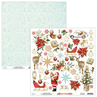 Mintay Papers - White Christmas Collection - 12 x 12 Double Sided Paper - Elements