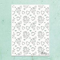 Mintay Papers - Kreativa Collection - 6 x 8 Stencil - Hearts and Roses