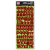 My Little Shoebox - Glittered Cardstock Stickers - Alphabet - Walnut