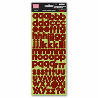 My Little Shoebox - Glittered Cardstock Stickers - Alphabet - Walnut