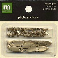 Making Memories Photo Anchors - Antique Gold with Brads
