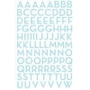 Making Memories - Mini Shimmer Alphabet Stickers - Metro Font - Aqua, CLEARANCE