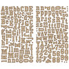 Making Memories - Great Escape Collection - Cork Alphabet Stickers, CLEARANCE
