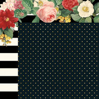 My Minds Eye - In Bloom Collection - 12 x 12 Double Sided Paper with Foil Accents - Le Jardin