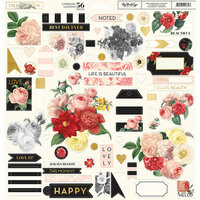 My Minds Eye - In Bloom Collection - 12 x 12 Chipboard Stickers - Elements