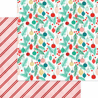 My Minds Eye - Jingle All the Way Collection - Christmas - 12 x 12 Double Sided Paper - Ornaments Galore