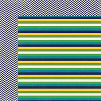 My Mind's Eye - Kate and Co Collection - Oxford Lane - 12 x 12 Double Sided Paper - Multi Stripe