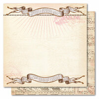 My Mind's Eye - Madison Avenue Collection - 12 x 12 Double Sided Glitter Paper - Girlfriends Lovely, CLEARANCE