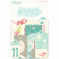My Minds Eye - Sugar Plum Collection - Christmas - Advent Tags with Glitter Accents
