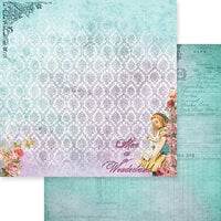 Memory Place - Alice's Tea Party Collection - 12 x 12 Double Sided Paper - Alice In Wonderland