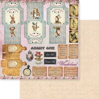 Memory Place - Alice's Tea Party Collection - 12 x 12 Double Sided Paper - Mad hatter's Tea Party