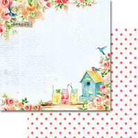 Memory Place - Kawaii Paper Goods Sweet Summer Collection - 12 x 12 Double Sided Paper - Summer Garden