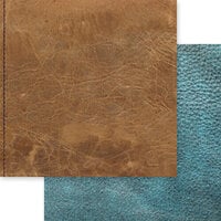 Asuka Studio - Leather and Wood Texture Collection - 12 x 12 Double Sided Paper - Caramel