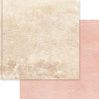 Asuka Studio - Leather and Wood Texture Collection - 12 x 12 Double Sided Paper - Blush