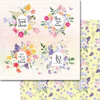 Memory Place - Sunshine Meadows Collection - 12 x 12 Double Sided Paper - Bloom