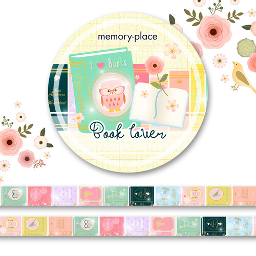 Memory Place Washi Tape 15mmX5m-Book Lover #2