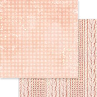 Memory Place - Gingham Love Collection - 12 x 12 Double Sided Paper - Melon