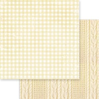 Memory Place - Gingham Love Collection - 12 x 12 Double Sided Paper - Buttercup