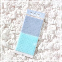 Memory Place - Sheer Glitter Ribbon - Blueberry and Skyblue