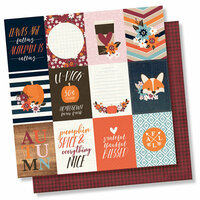 Simple Stories - Forever Fall Collection - 12 x 12 Double Sided Paper - 3 x 4 Elements
