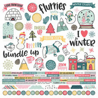 Simple Stories - Freezin' Season Collection - 12 x 12 Cardstock Stickers