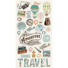 Simple Stories - Simple Vintage Traveler Collection - Chipboard Stickers