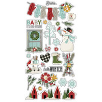 Simple Stories - Winter Farmhouse Collection - Chipboard Stickers