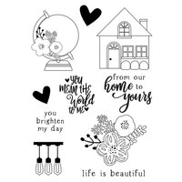 Simple Stories - So Happy Together Collection - Clear Photopolymer Stamps