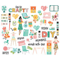 Simple Stories - Hey Crafty Girl Collection - Ephemera - Bits and Pieces