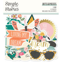 Simple Stories - I Am Collection - Ephemera - Bits and Pieces with Foil Accents