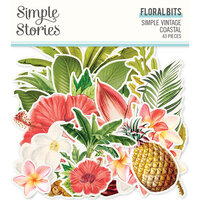 Simple Stories - Simple Vintage Coastal Collection - Ephemera - Floral Bits and Pieces