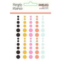 Simple Stories - Kate and Ash Collection - Self Adhesive Enamel Dots