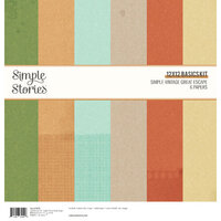Simple Stories - Simple Vintage Great Escape Collection - 12 x 12 Basics Paper Kit