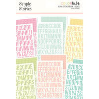 Simple Stories - Color Vibe Collection - Sticker Book - Alpha - Lights