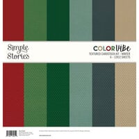 Simple Stories - Color Vibe Collection - 12 x 12 Textured Cardstock Kit - Winter
