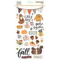 Simple Stories - Cozy Days Collection - 6 x 12 Chipboard Stickers