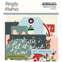 Simple Stories - Winter Cottage Collection - Ephemera - Journal Bits