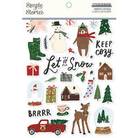 Simple Stories - Winter Cottage Collection - Sticker Book