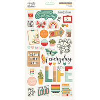 Simple Stories - Hello Today Collection - 6 x 12 Chipboard Stickers