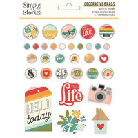 Simple Stories - Hello Today Collection - Decorative Brads