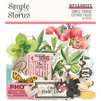 Simple Stories - Simple Vintage Cottage Fields Collection - Ephemera - Bits and Pieces