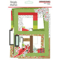 Simple Stories - Make It Merry Collection - Christmas - Chipboard Frames