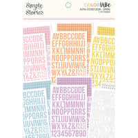 Simple Stories - Color Vibe Collection - Sticker Book - Alpha - Spring