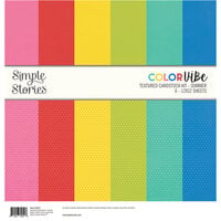 Simple Stories - Color Vibe Collection - 12 x 12 Textured Cardstock Kit - Summer
