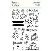 Simple Stories - Holly Days Collection - Christmas - Clear Photopolymer Stamps