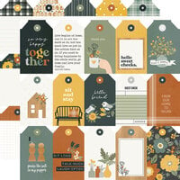 Simple Stories - Hearth and Home Collection - 12 x 12 Double Sided Paper -Tags