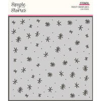 Simple Stories - Feelin' Frosty Collection - 6 x 6 Stencil - Frosty Snowflakes