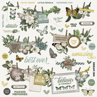 Simple Stories - Simple Vintage Weathered Garden Collection - 12 x 12 Banner Stickers