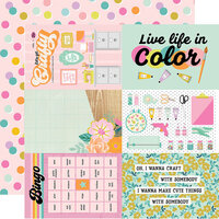 Simple Stories - Let's Get Crafty Collection - 12 x 12 Double Sided Paper - 4 x 6 Elements
