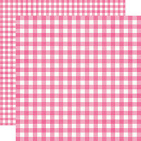Simple Stories - Summer Lovin' Collection - 12 x 12 Double Sided Paper - Pink Gingham